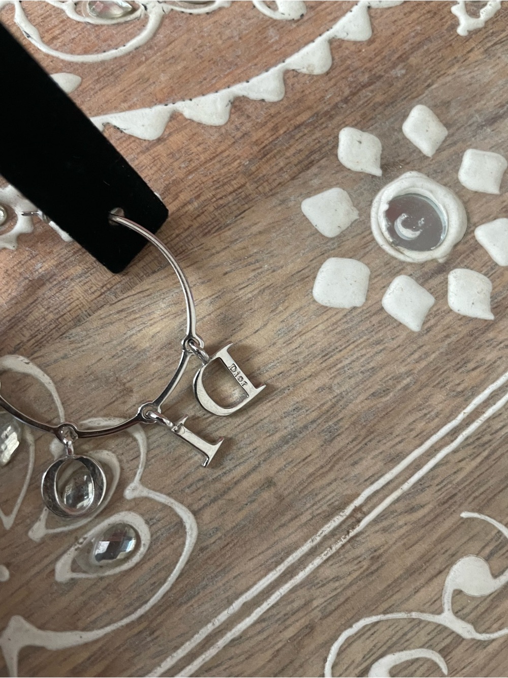 Christian Dior Silver Hoop Earrings - Picture 4 of 6